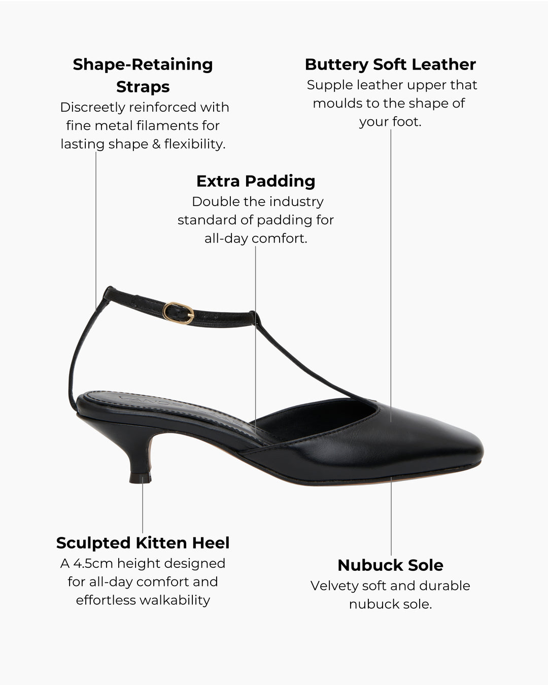 Constance Pump, Black Leather