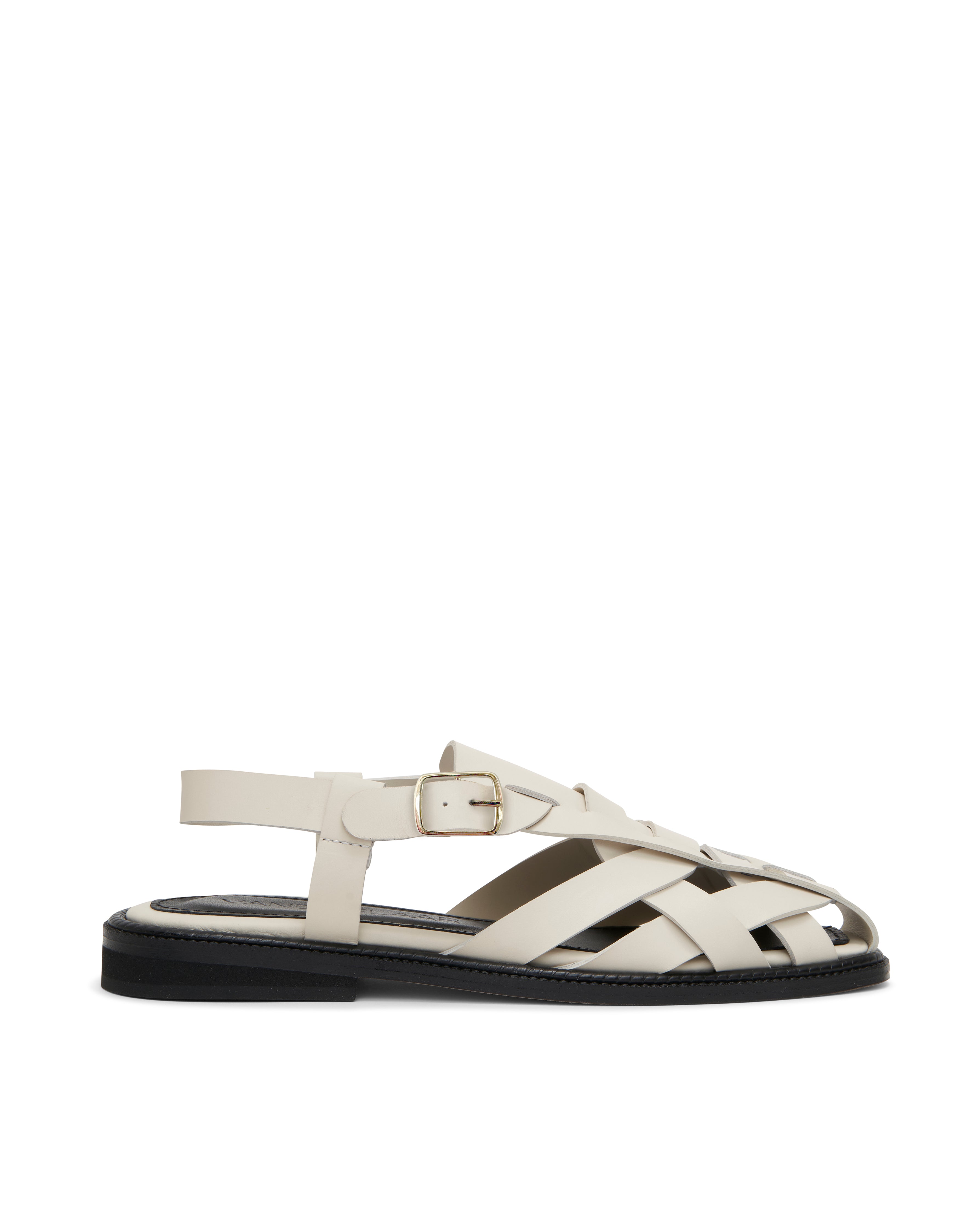 VANDRÉLAAR - Nora Sandal, Cream Leather