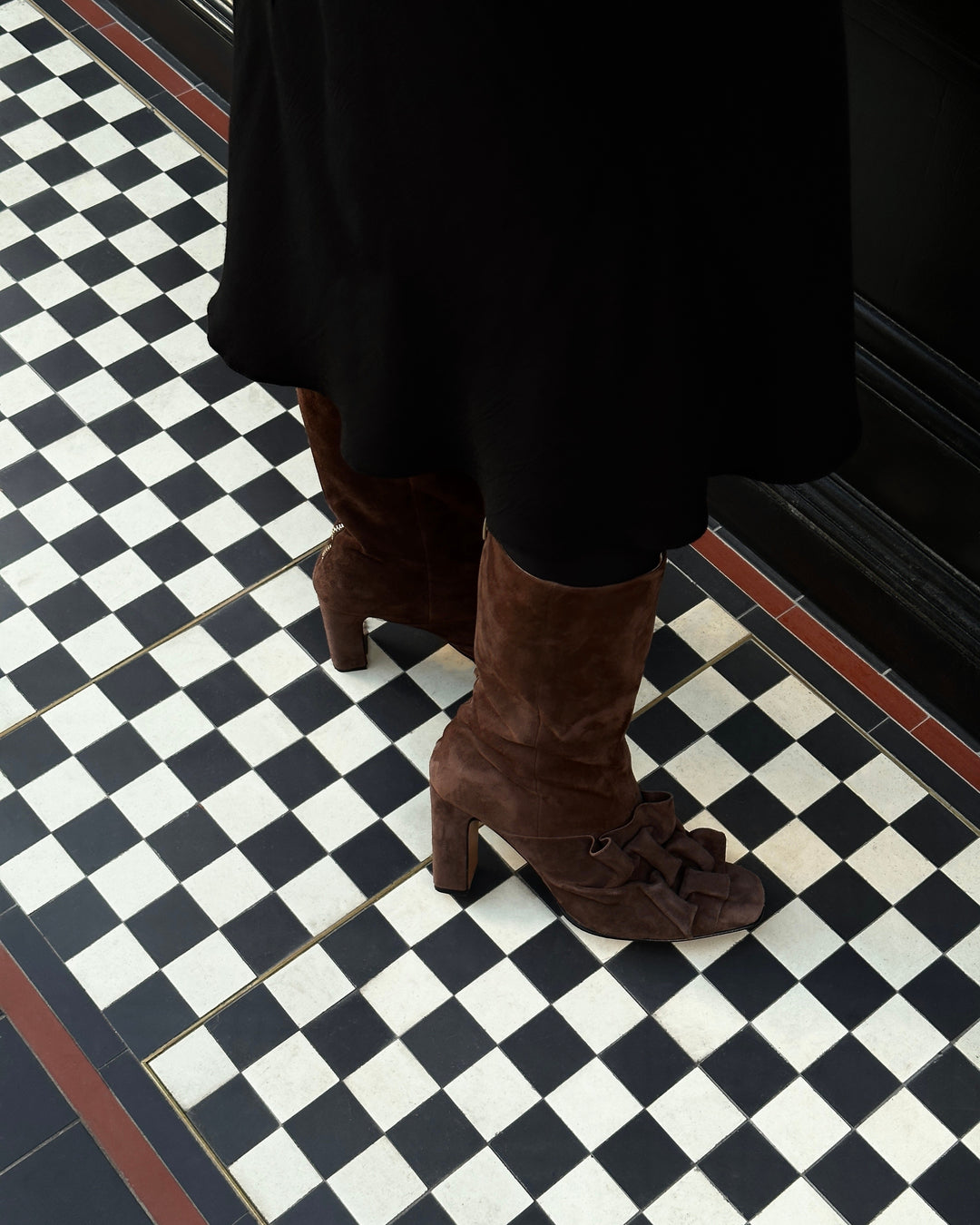 Greta Boot, Chocolate Suede